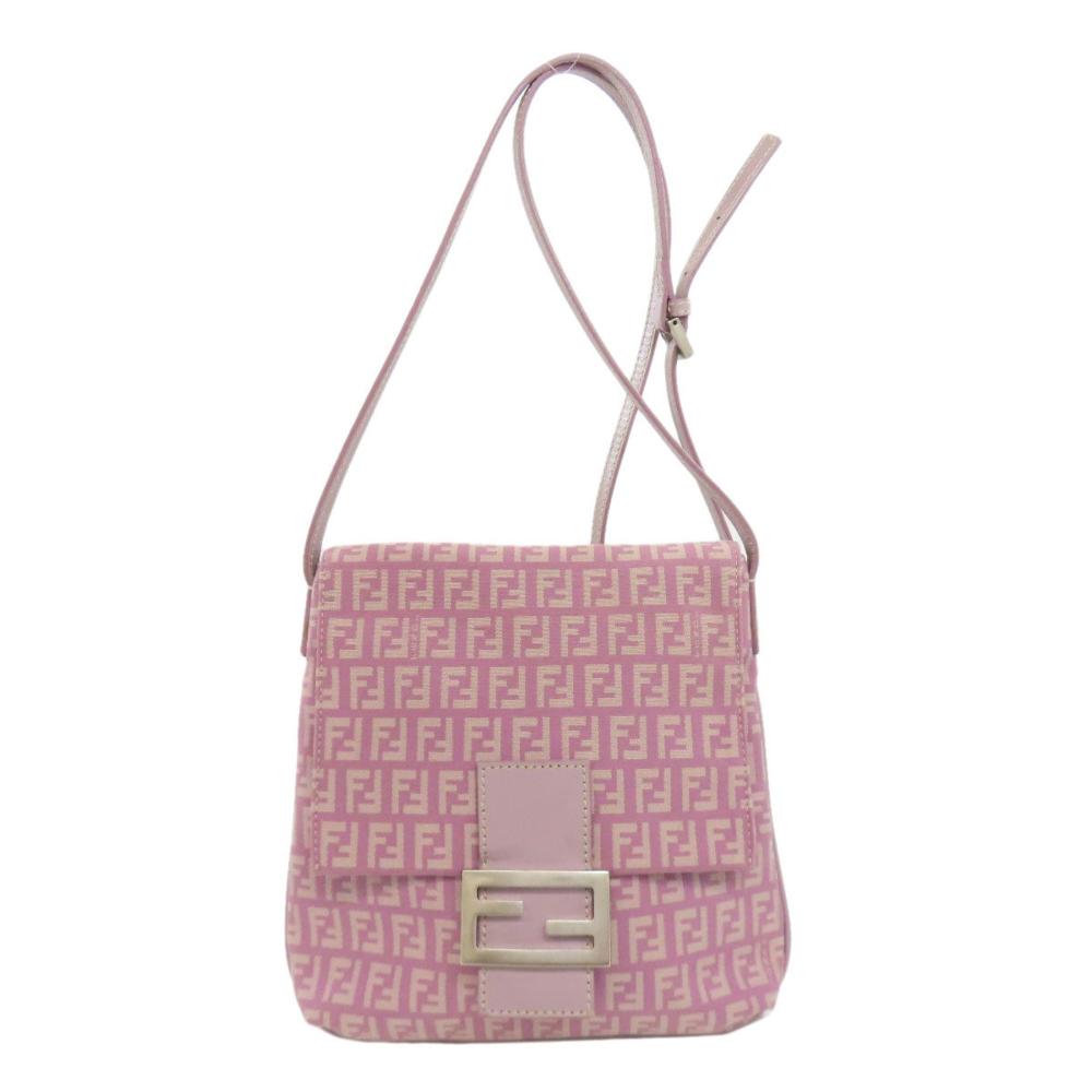 Purple Canvas Fendi Shoulder Bag