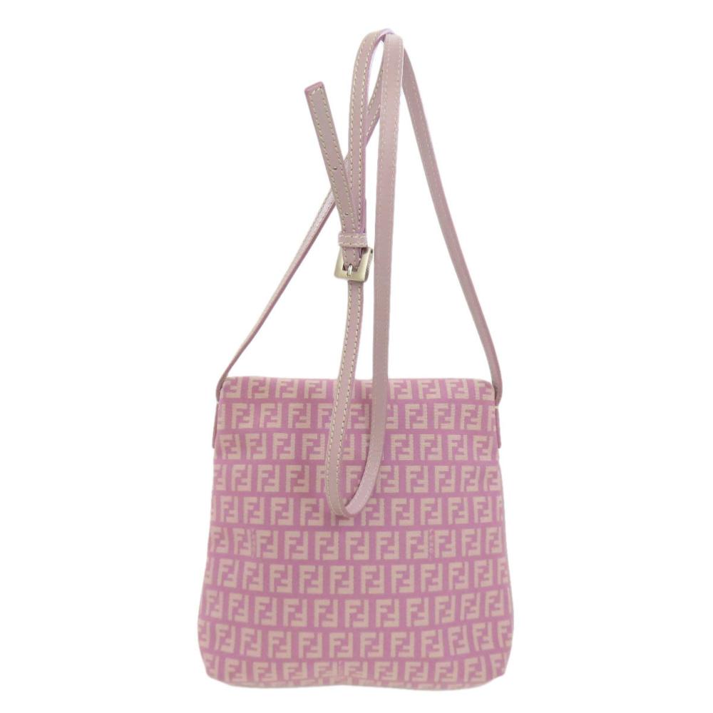 Purple Canvas Fendi Shoulder Bag
