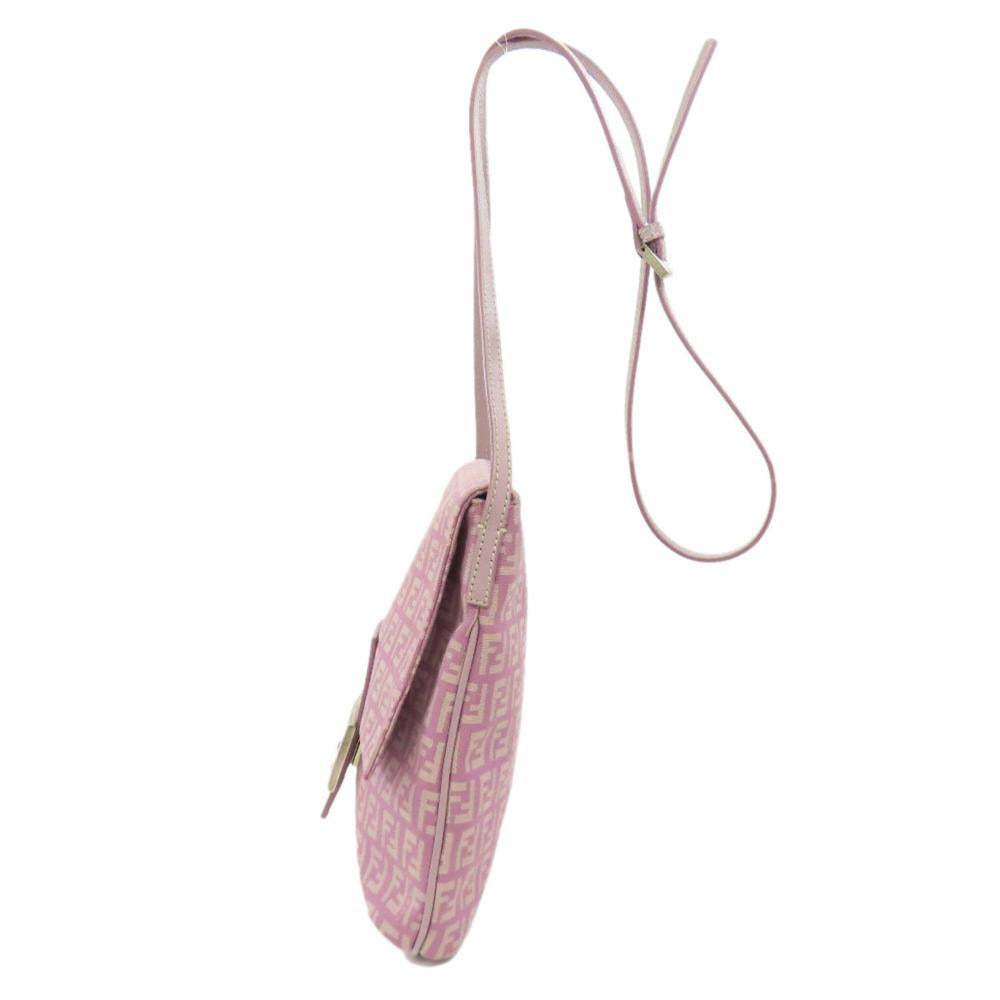 Purple Canvas Fendi Shoulder Bag