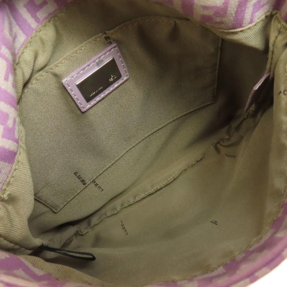 Purple Canvas Fendi Shoulder Bag