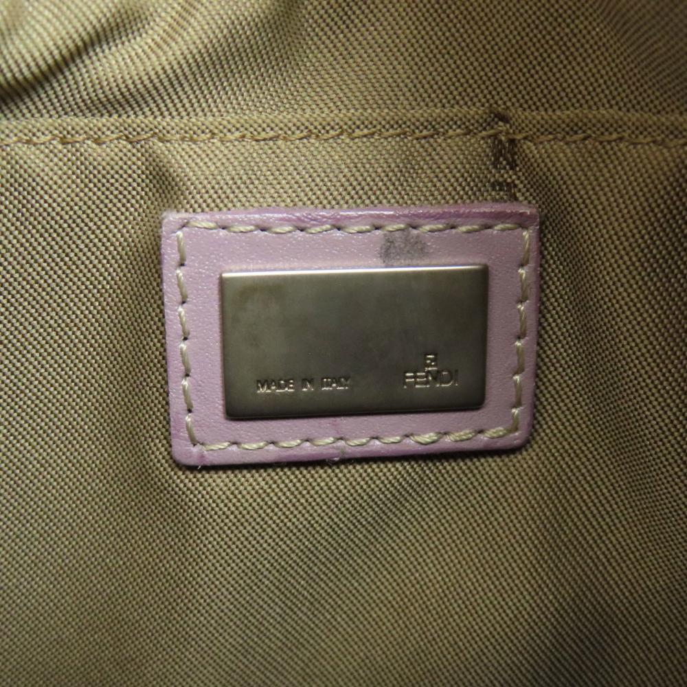 Purple Canvas Fendi Shoulder Bag