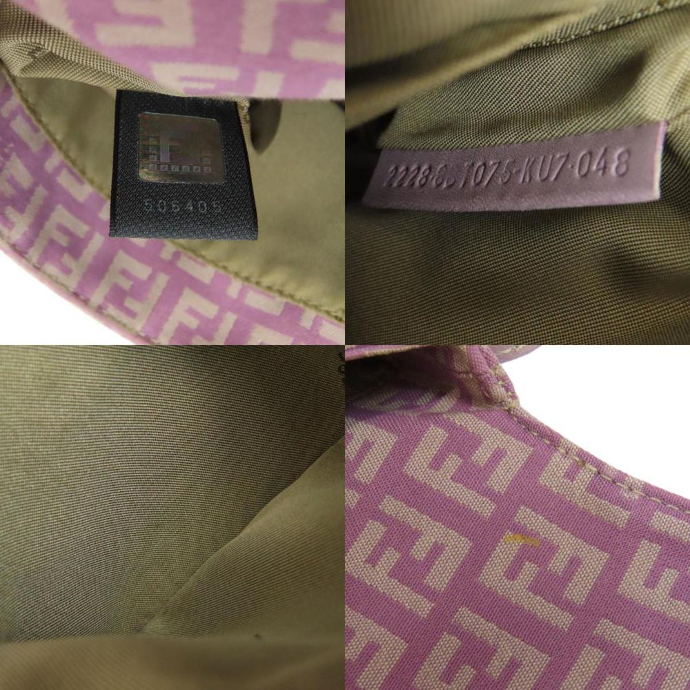 Purple Canvas Fendi Shoulder Bag