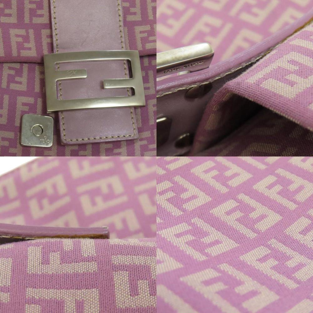 Purple Canvas Fendi Shoulder Bag