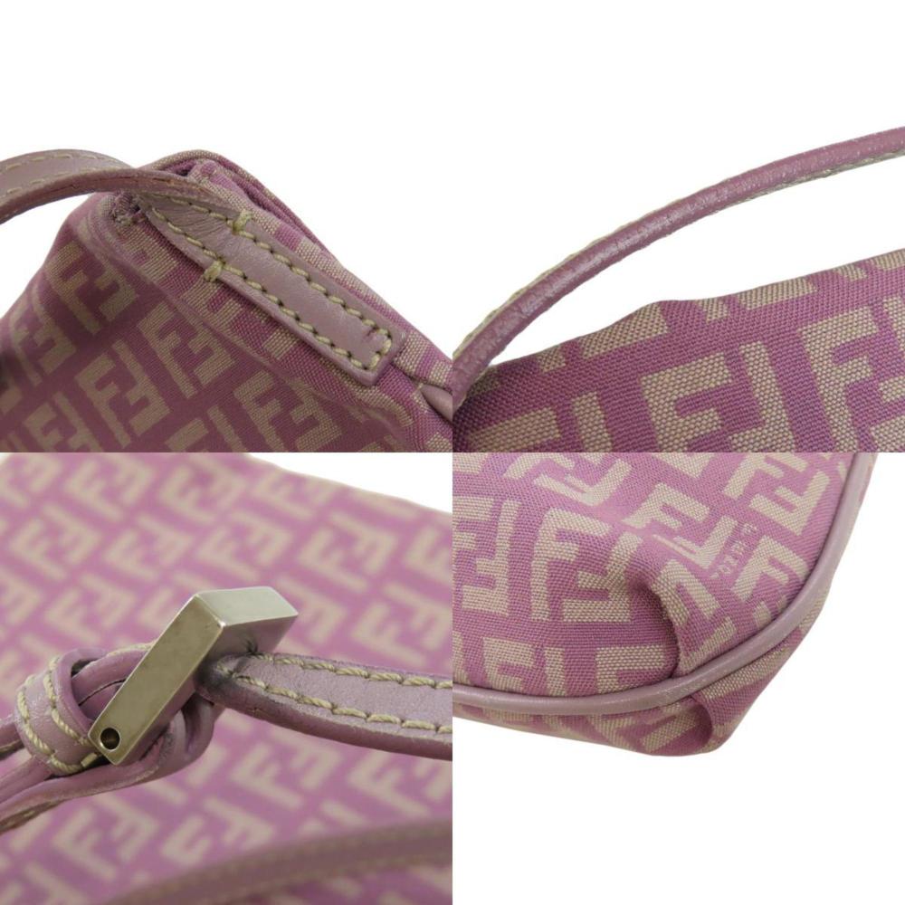 Purple Canvas Fendi Shoulder Bag