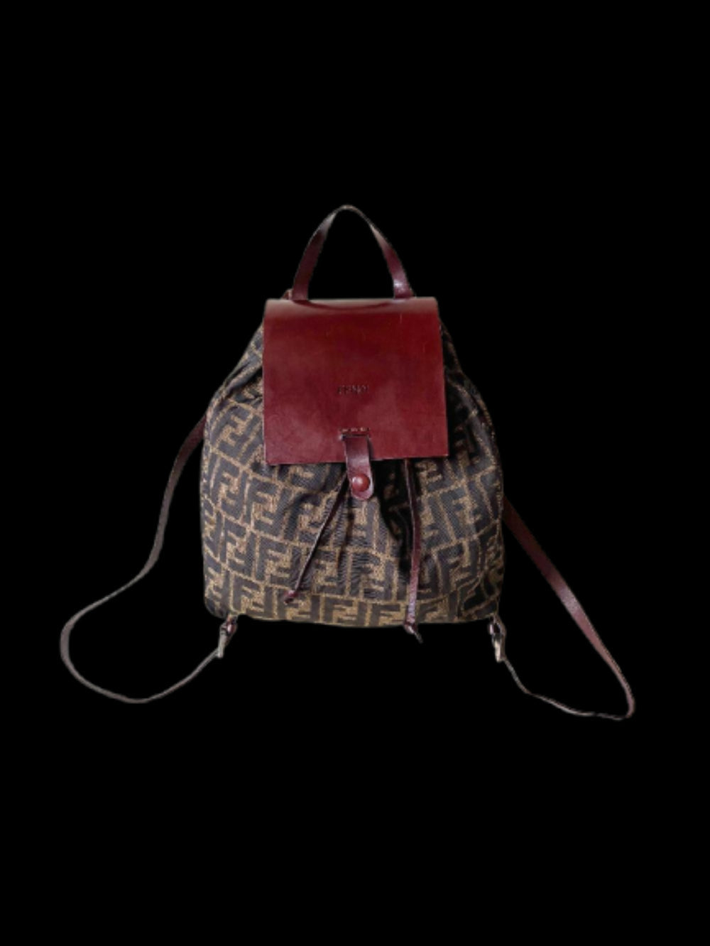 Red Canvas Fendi Backpack