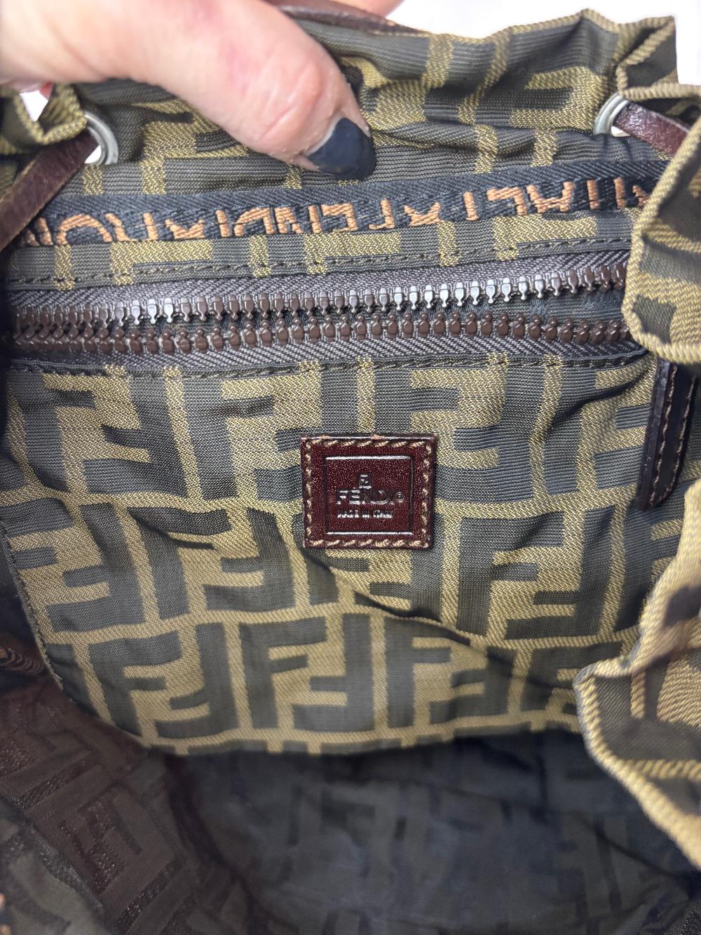 Red Canvas Fendi Backpack