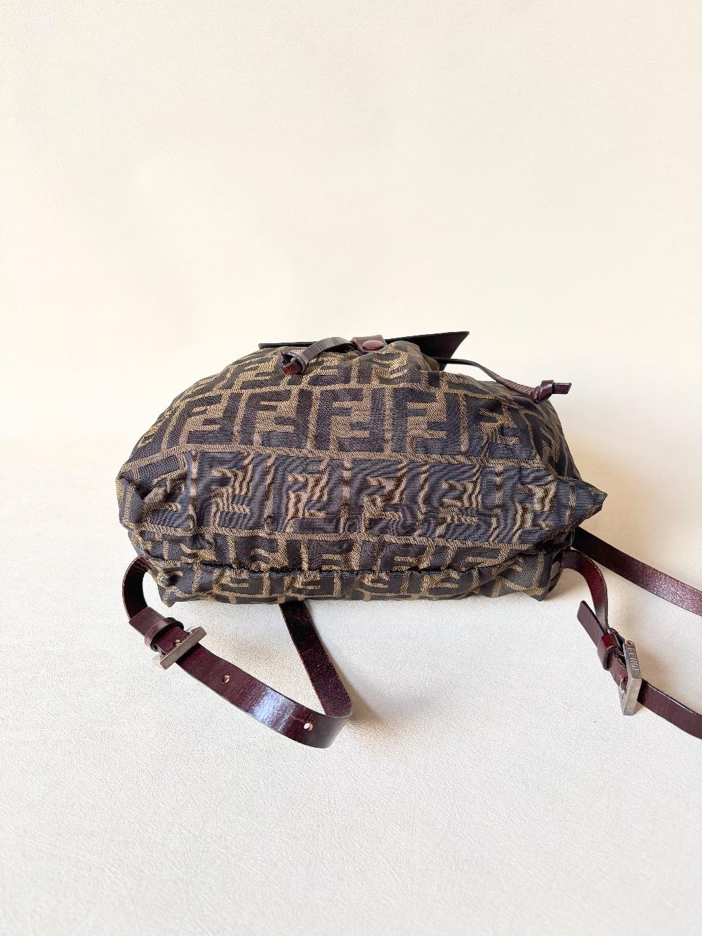 Red Canvas Fendi Backpack