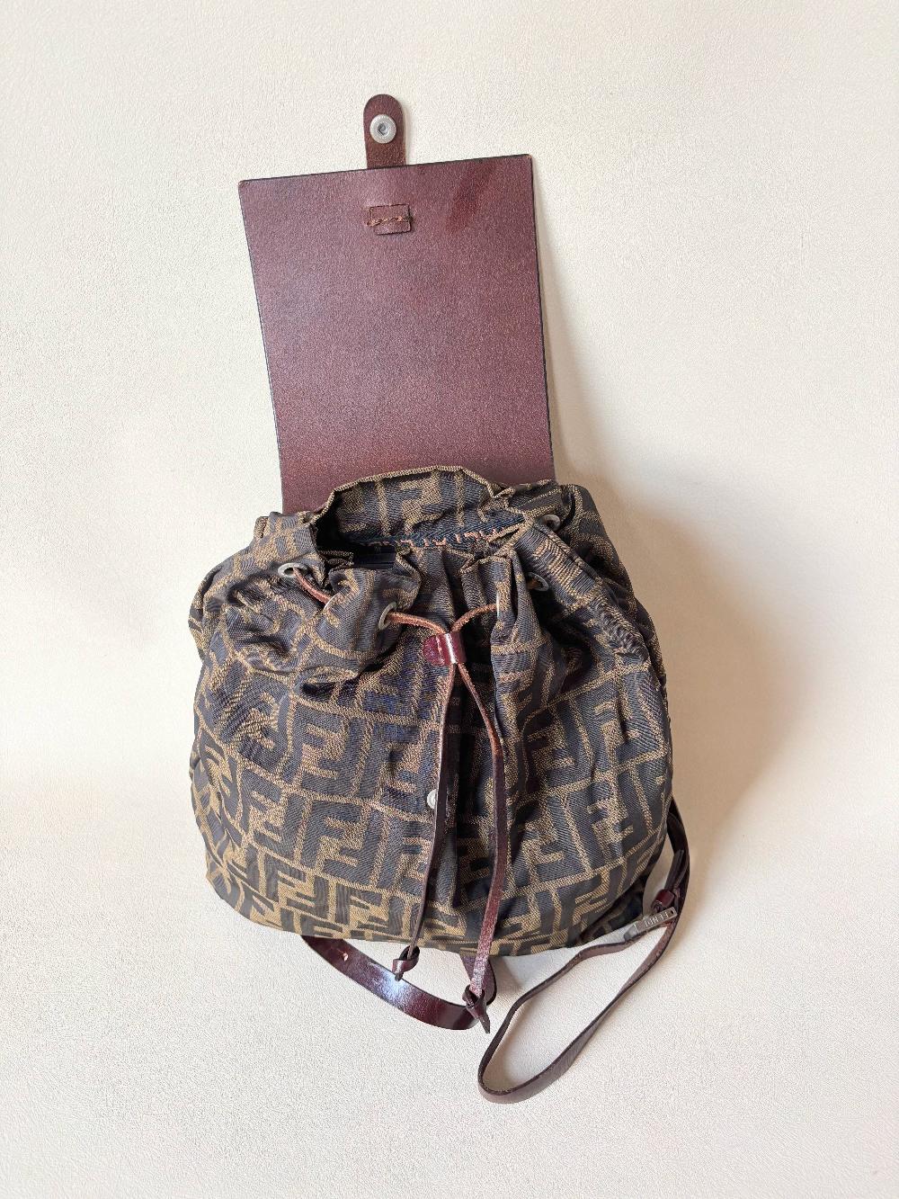 Red Canvas Fendi Backpack