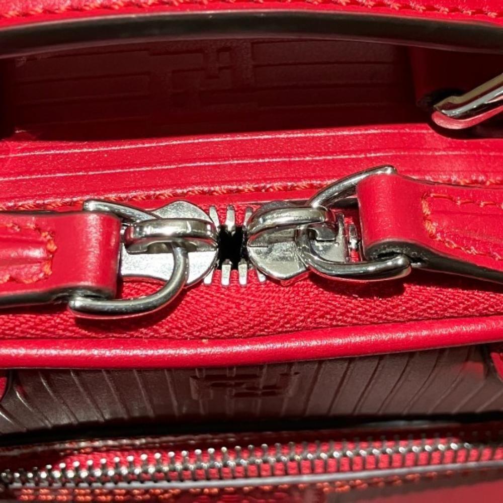 Red Canvas Fendi Crossbody Bag