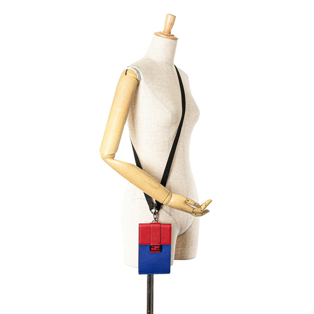 Red Leather Fendi Crossbody Bag