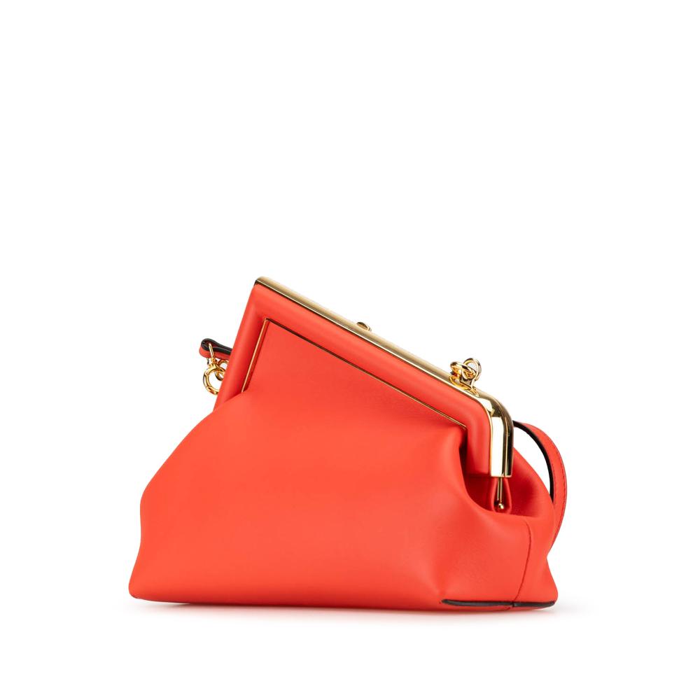 Red Leather Fendi Crossbody Bag
