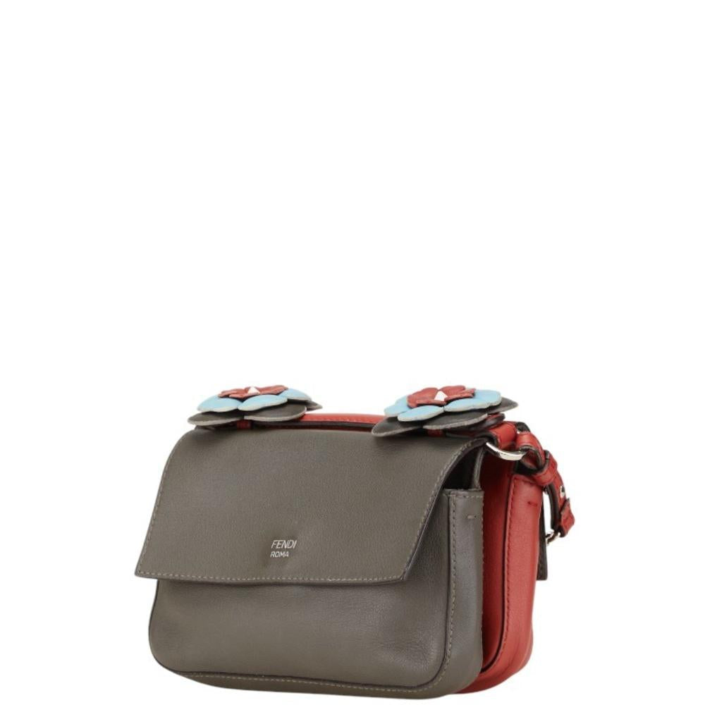 Red Leather Fendi Crossbody Bag
