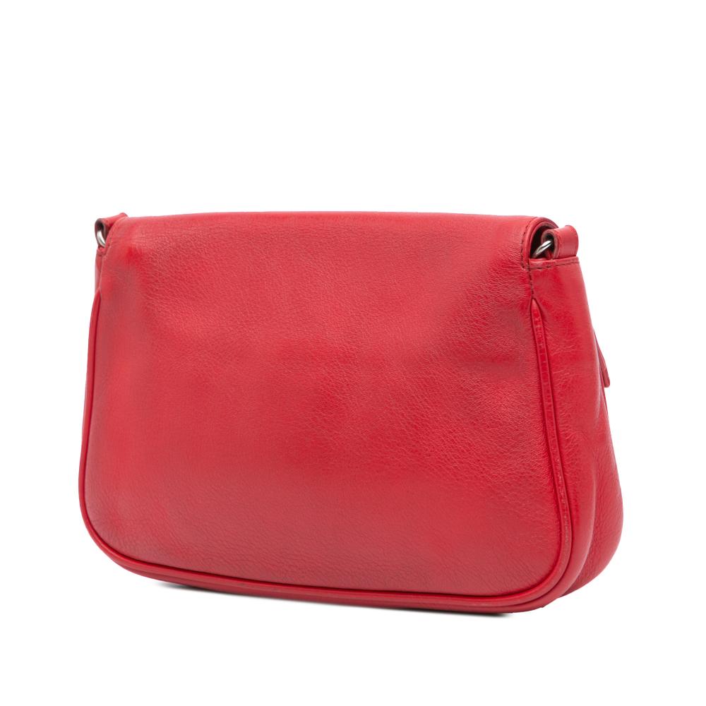Red Leather Fendi Crossbody Bag
