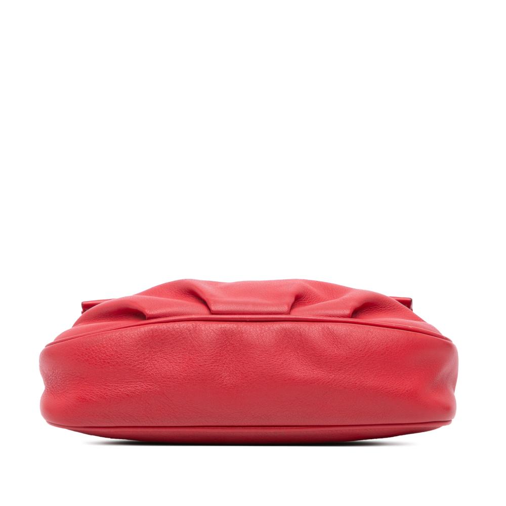 Red Leather Fendi Crossbody Bag