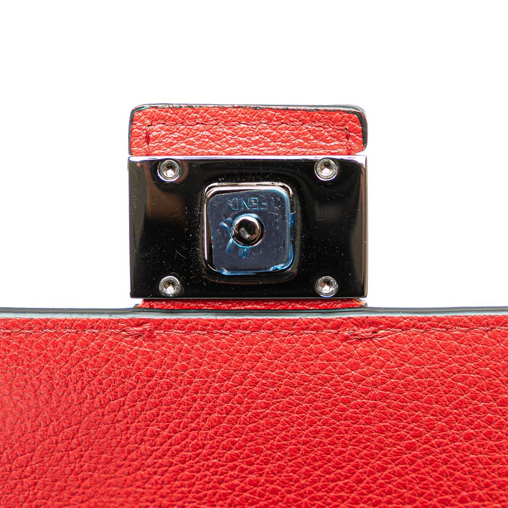 Red Leather Fendi Crossbody Bag