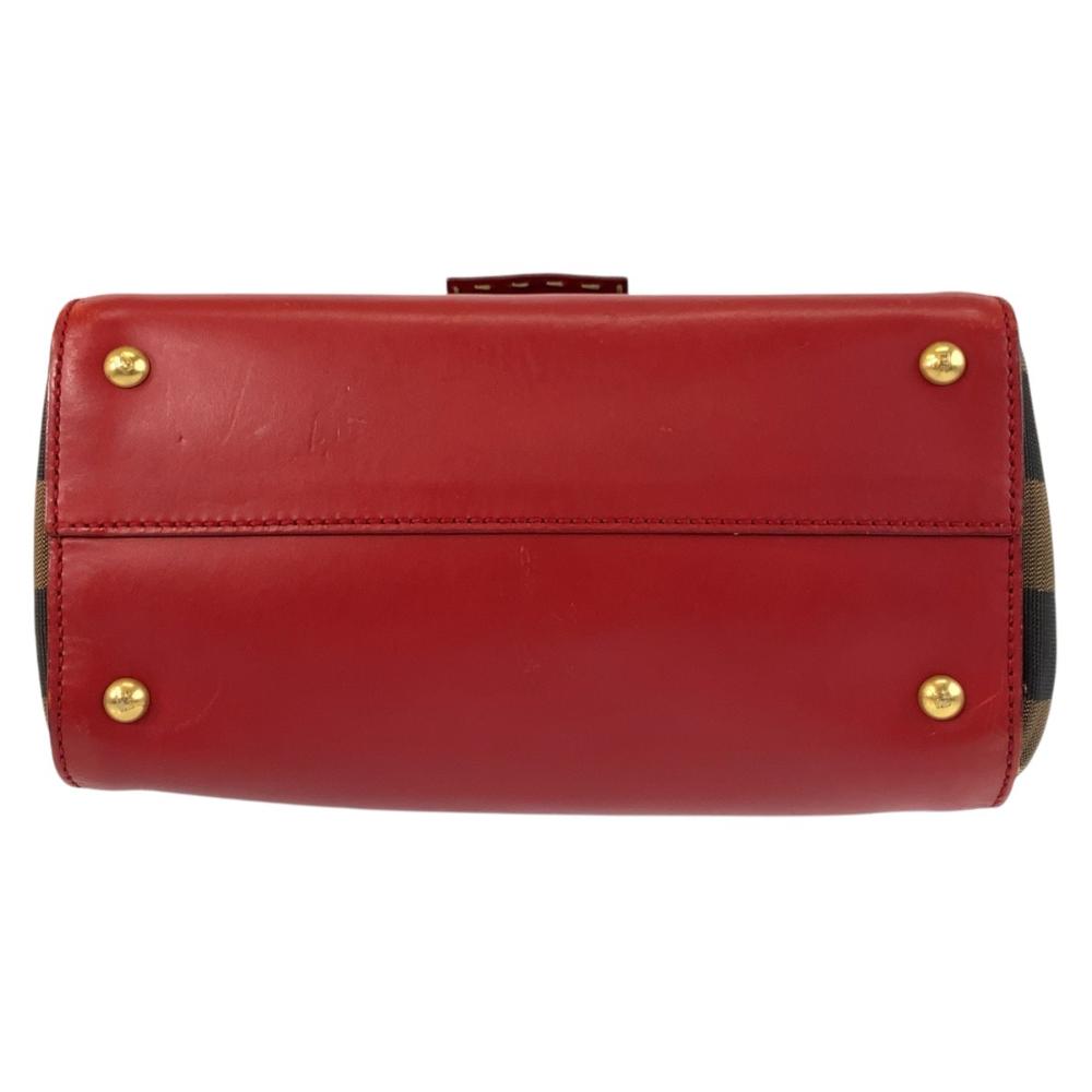 Red Leather Fendi Shoulder Bag