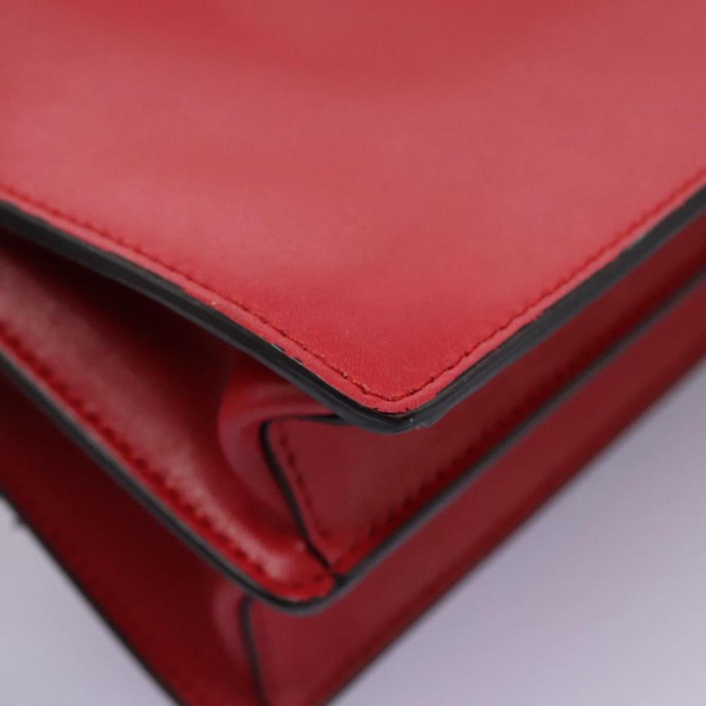 Red Leather Fendi Shoulder Bag