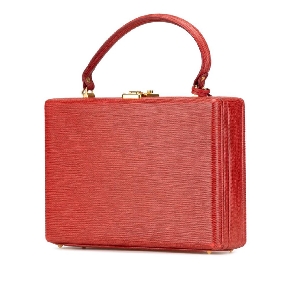 Red Leather Fendi Shoulder Bag