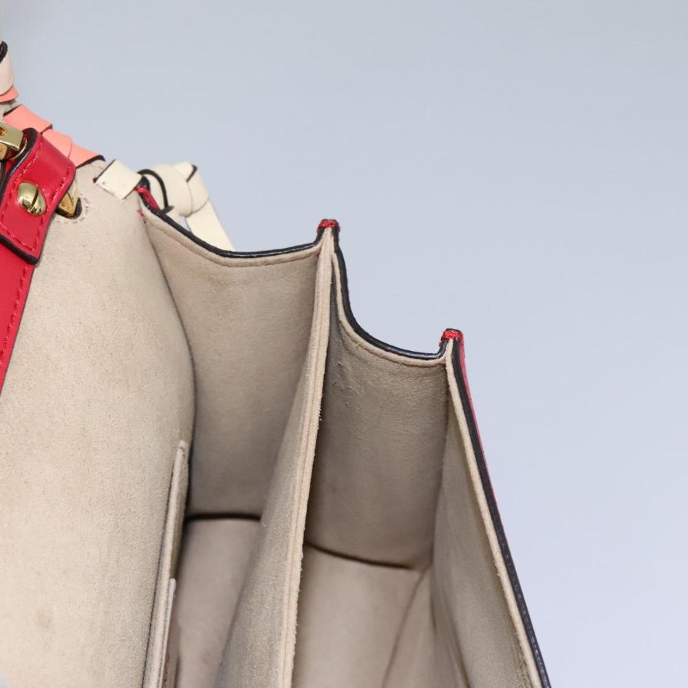 Red Leather Fendi Shoulder Bag