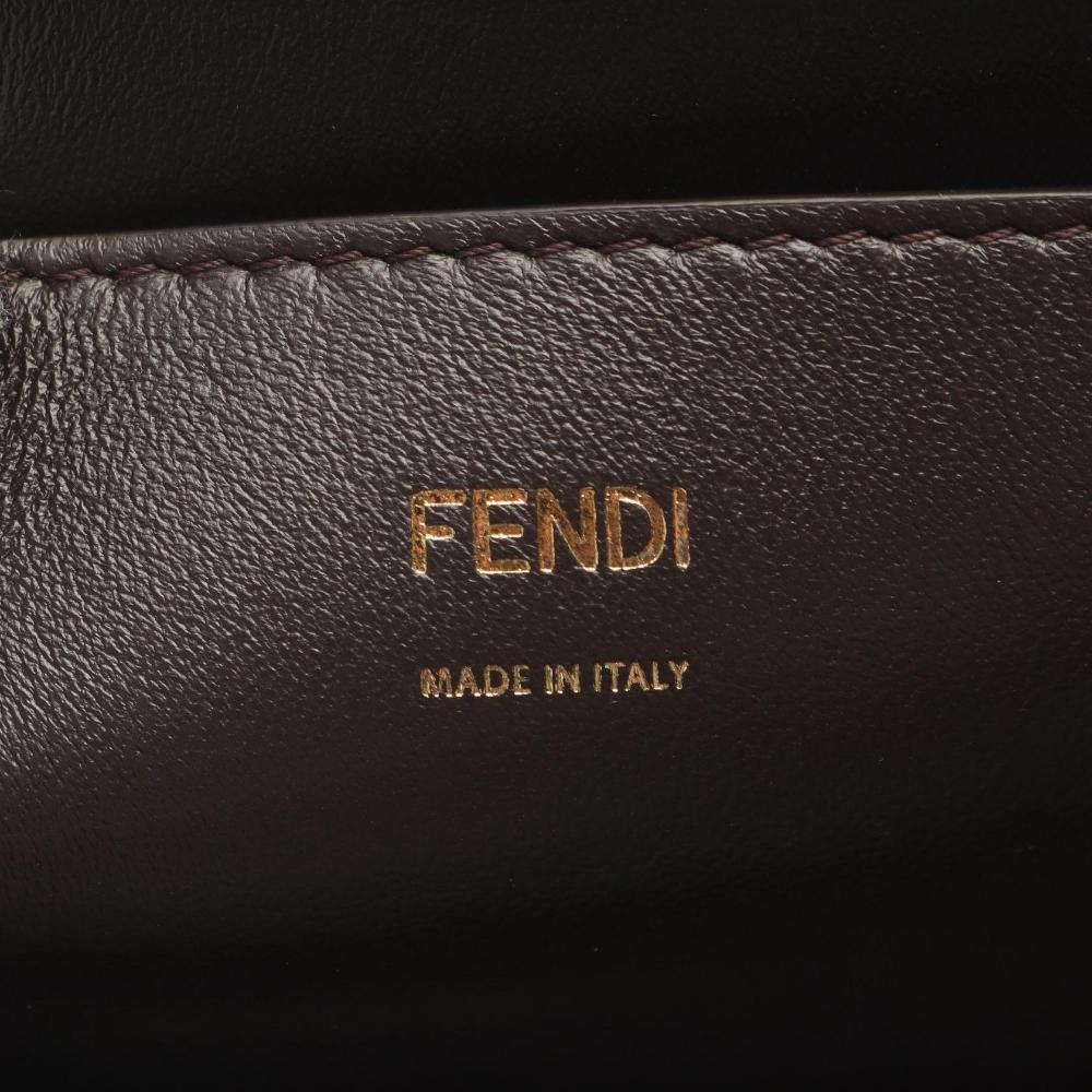 Red Leather Fendi Shoulder Bag