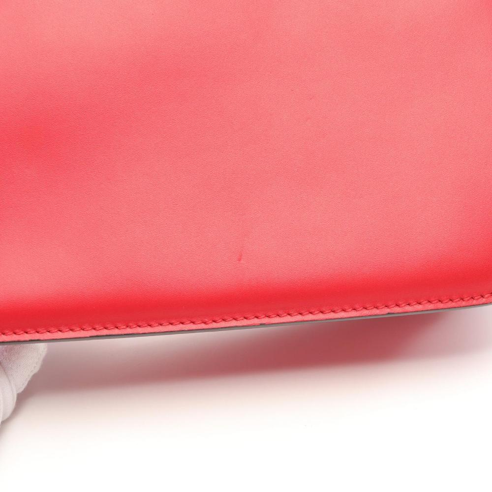 Red Leather Fendi Shoulder Bag