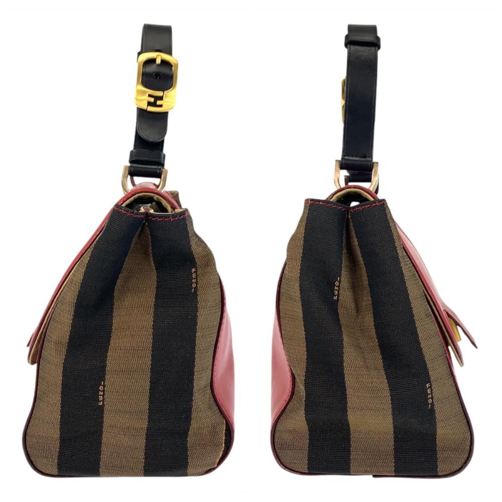 Red Leather Fendi Shoulder Bag