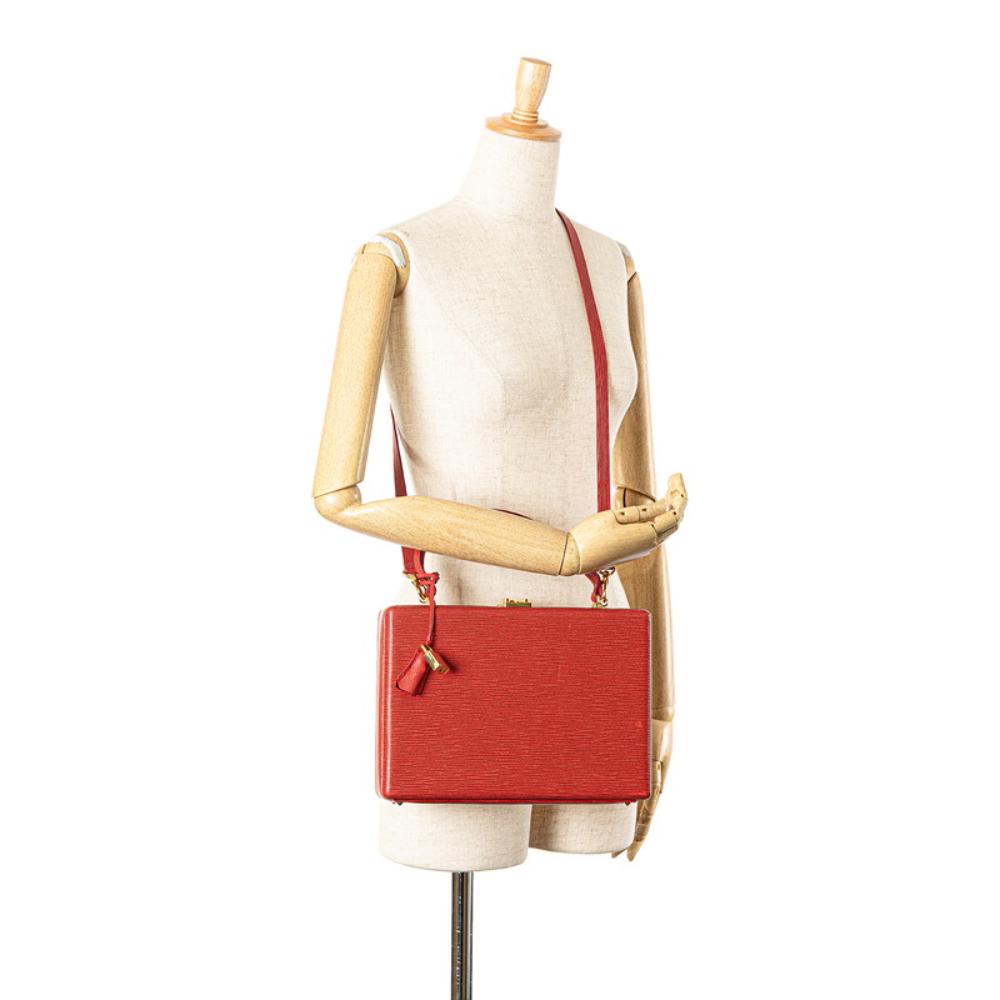Red Leather Fendi Shoulder Bag