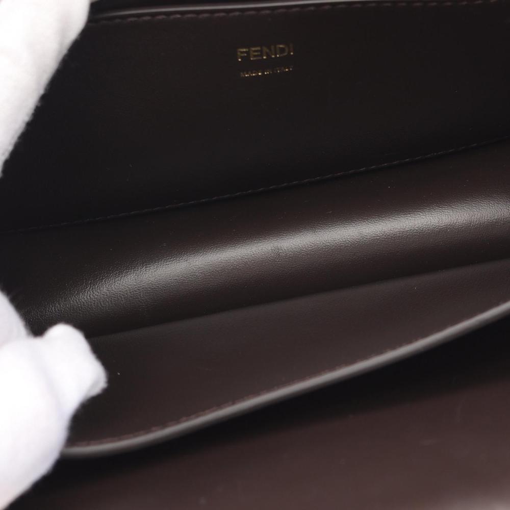 Red Leather Fendi Shoulder Bag