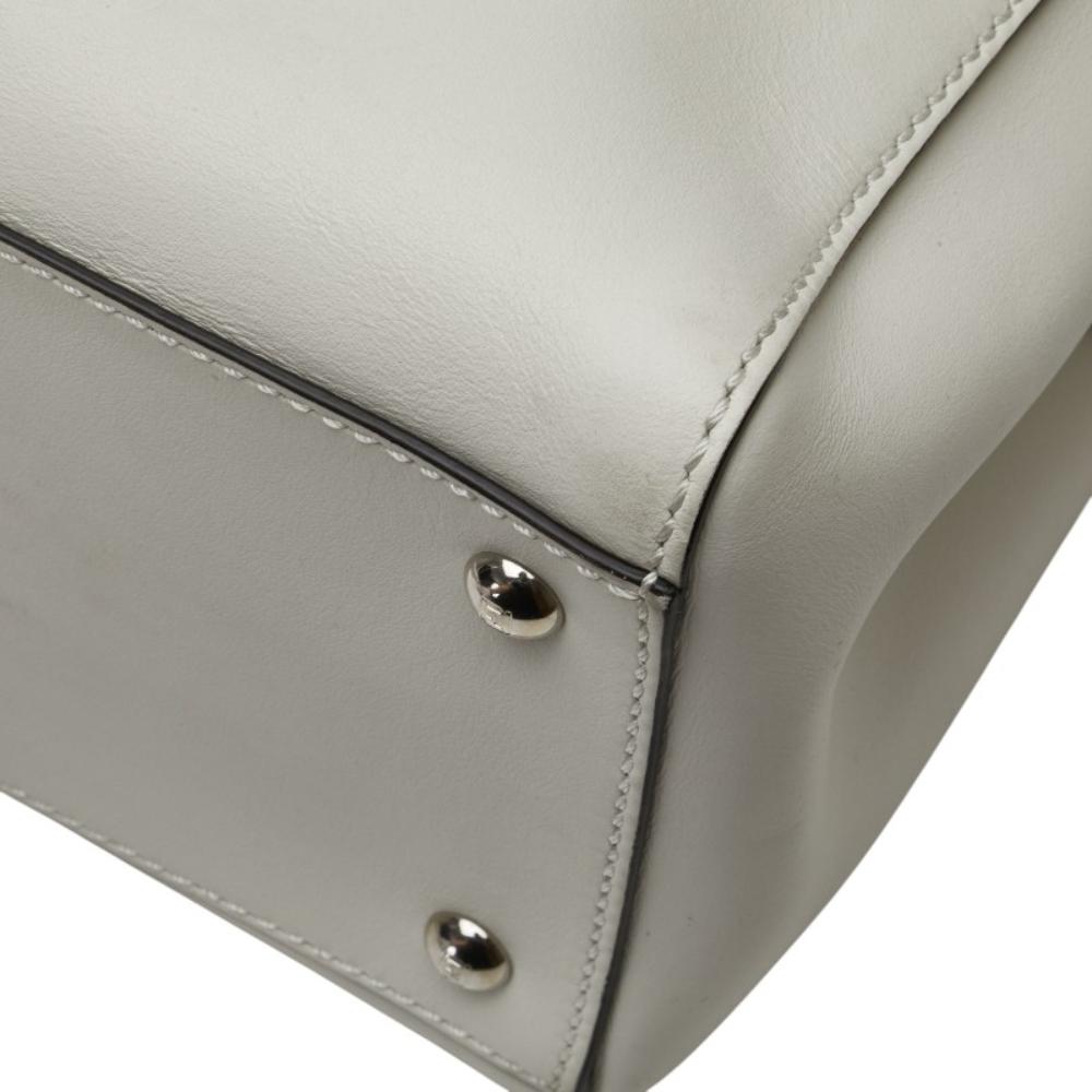 White Leather Fendi Shoulder Bag