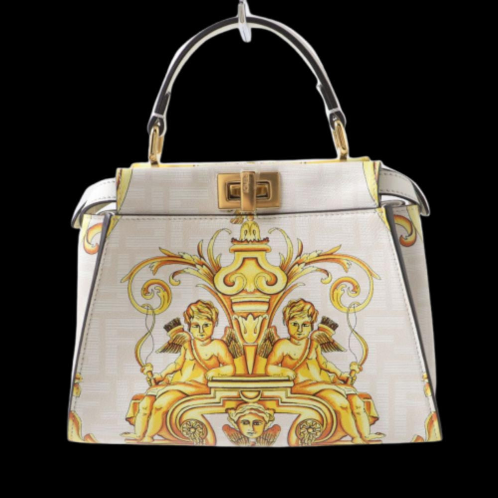 White Leather Fendi Peekaboo