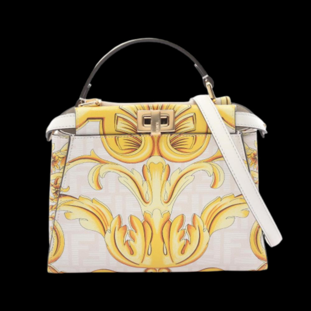 White Leather Fendi Peekaboo