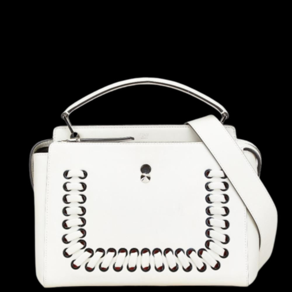White Leather Fendi Shoulder Bag