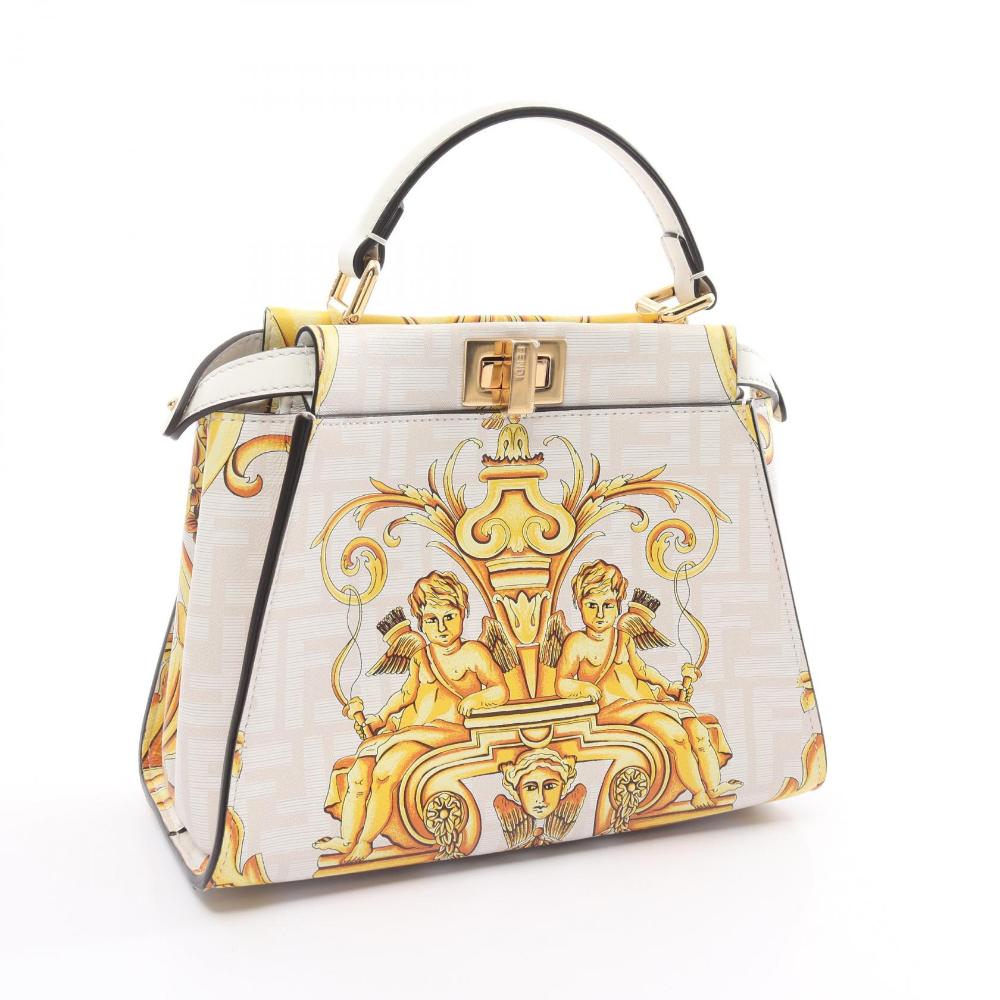 White Leather Fendi Peekaboo