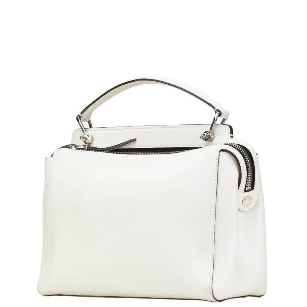 White Leather Fendi Shoulder Bag