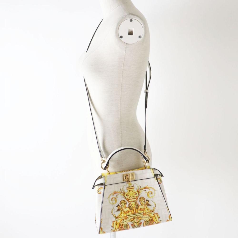 White Leather Fendi Peekaboo