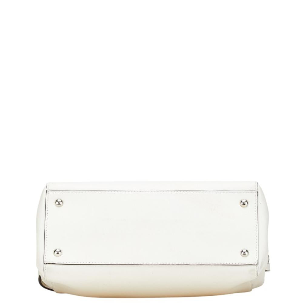 White Leather Fendi Shoulder Bag