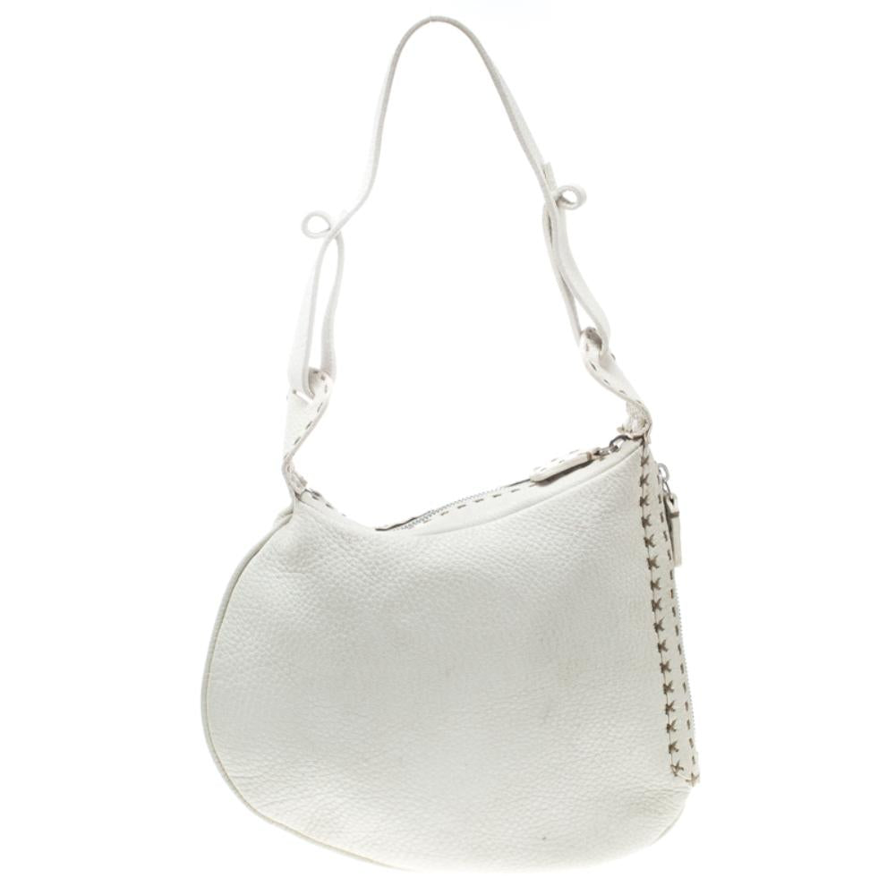 White Leather Fendi Shoulder Bag