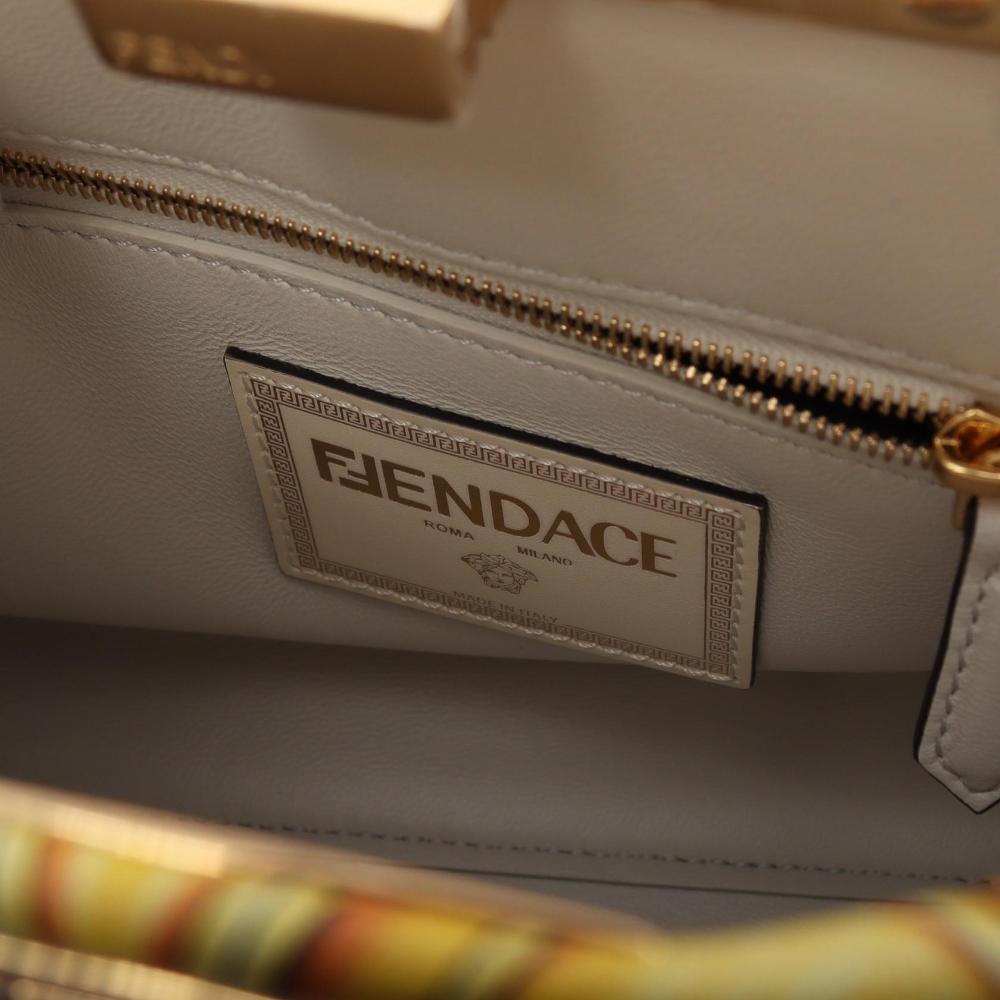 White Leather Fendi Peekaboo