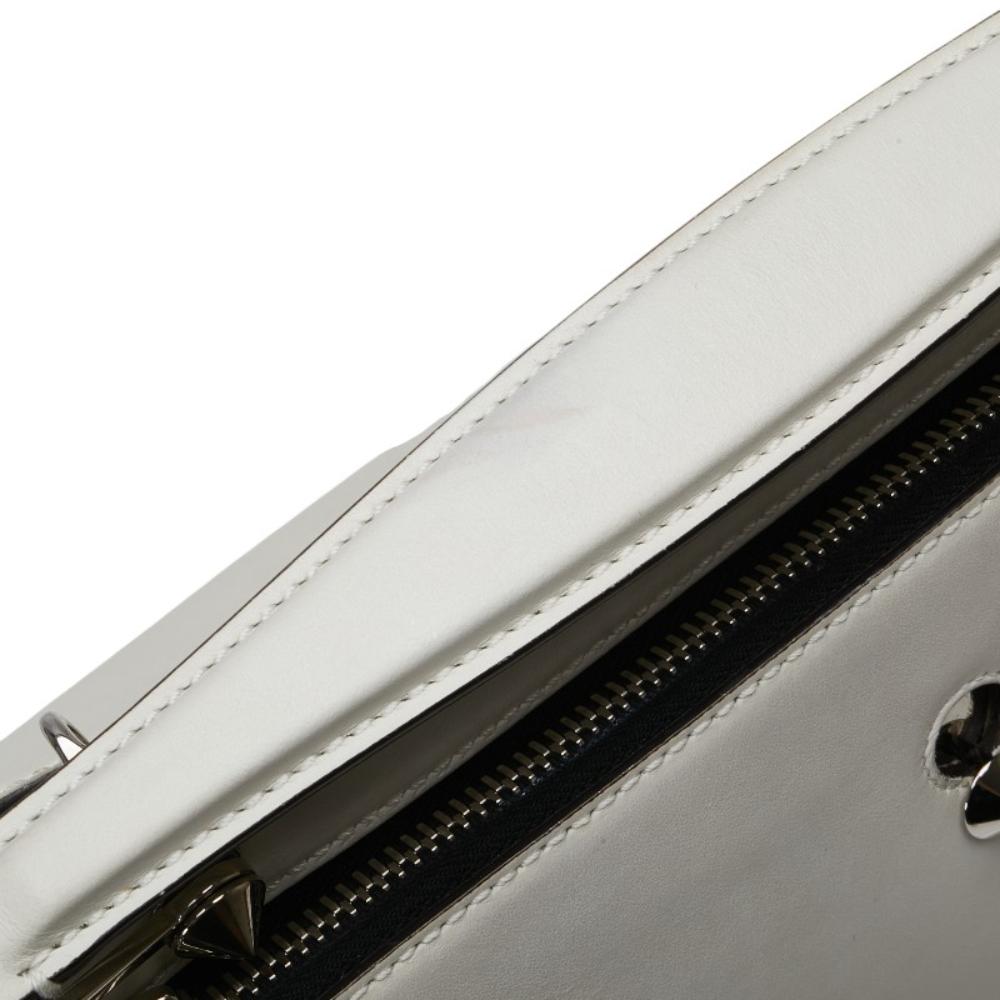 White Leather Fendi Shoulder Bag