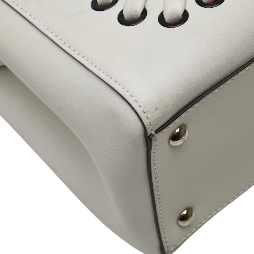 White Leather Fendi Shoulder Bag