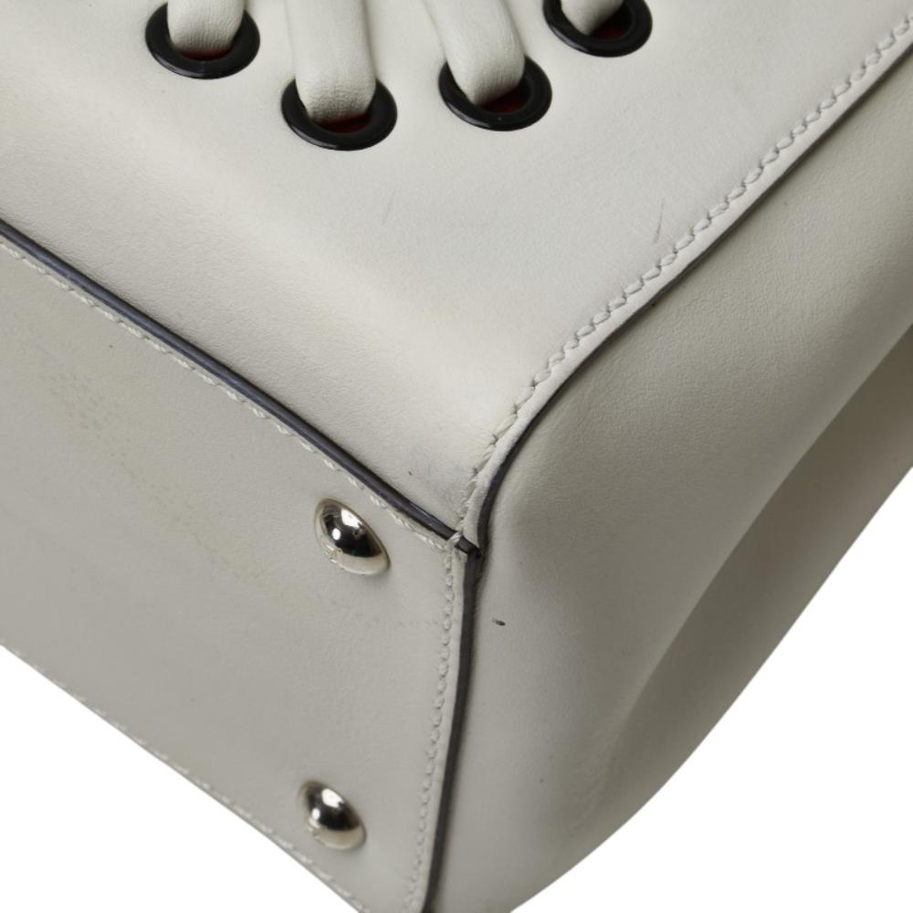 White Leather Fendi Shoulder Bag