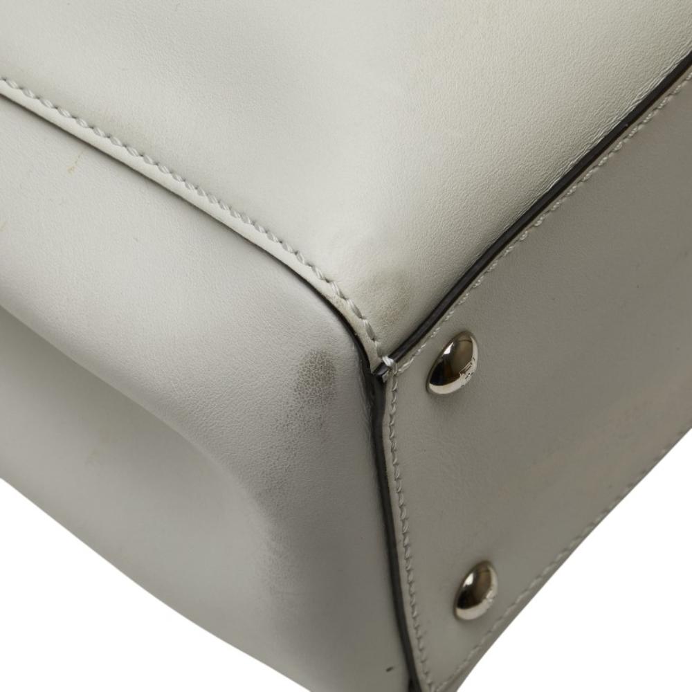White Leather Fendi Shoulder Bag