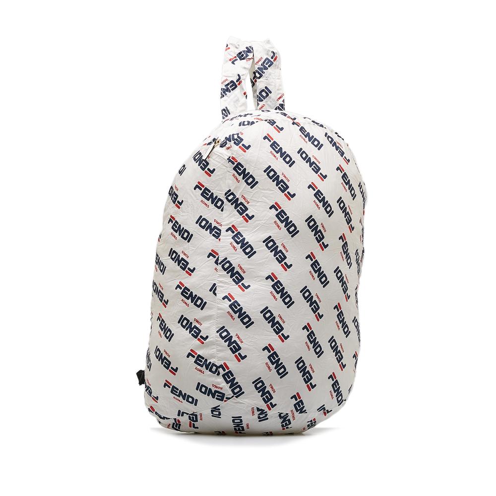 White Nylon Fendi Backpack