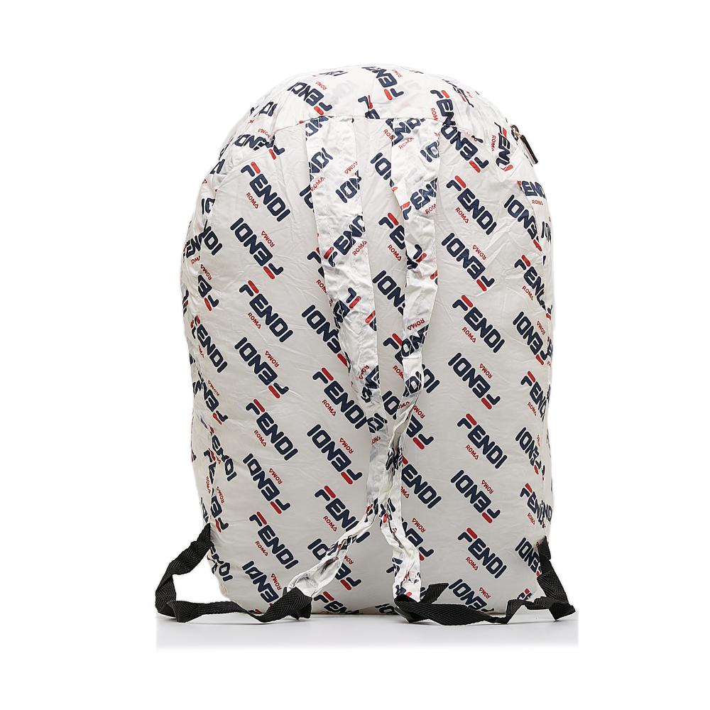 White Nylon Fendi Backpack