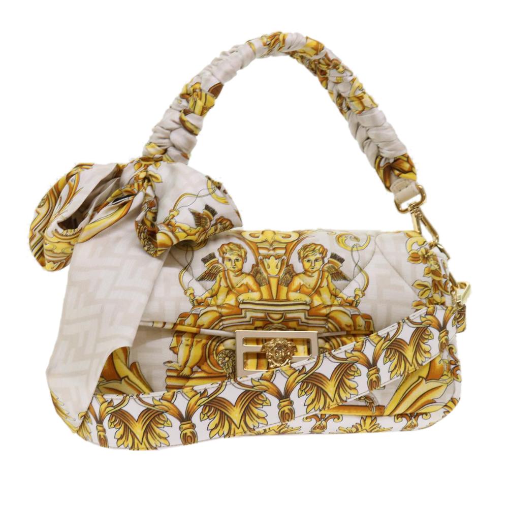 White Polyester Fendi Baguette