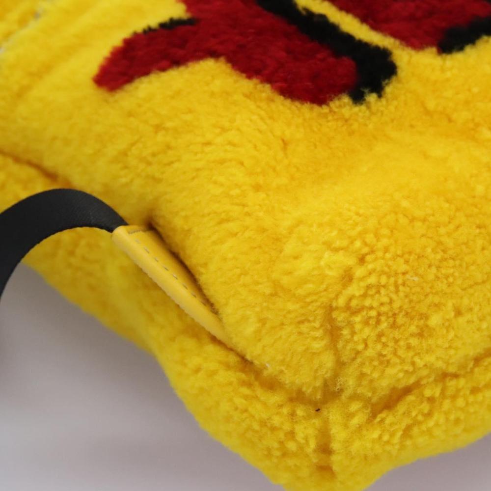Yellow Canvas Fendi Backpack