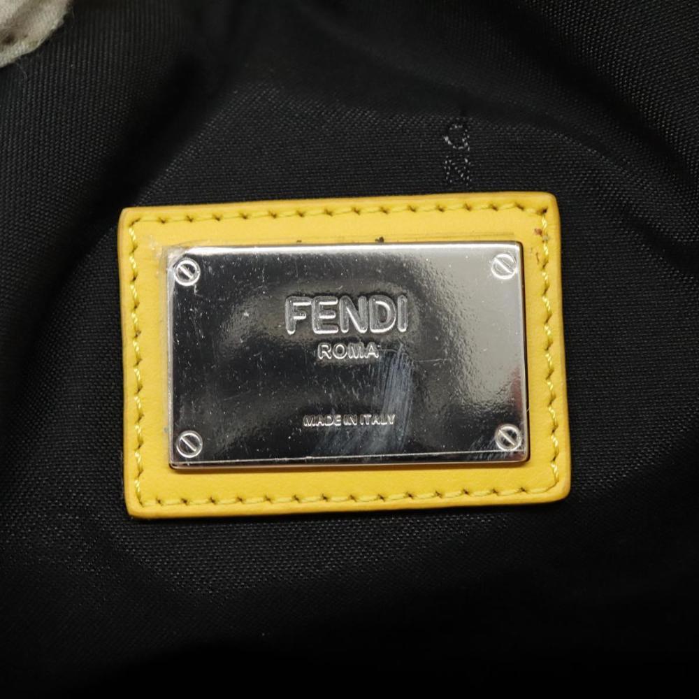 Yellow Canvas Fendi Backpack