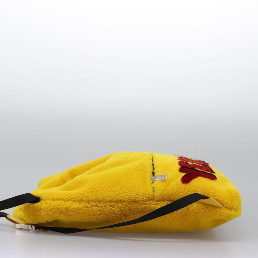 Yellow Canvas Fendi Backpack