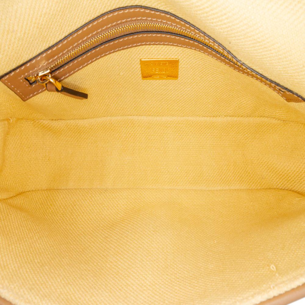 Yellow Canvas Fendi Baguette