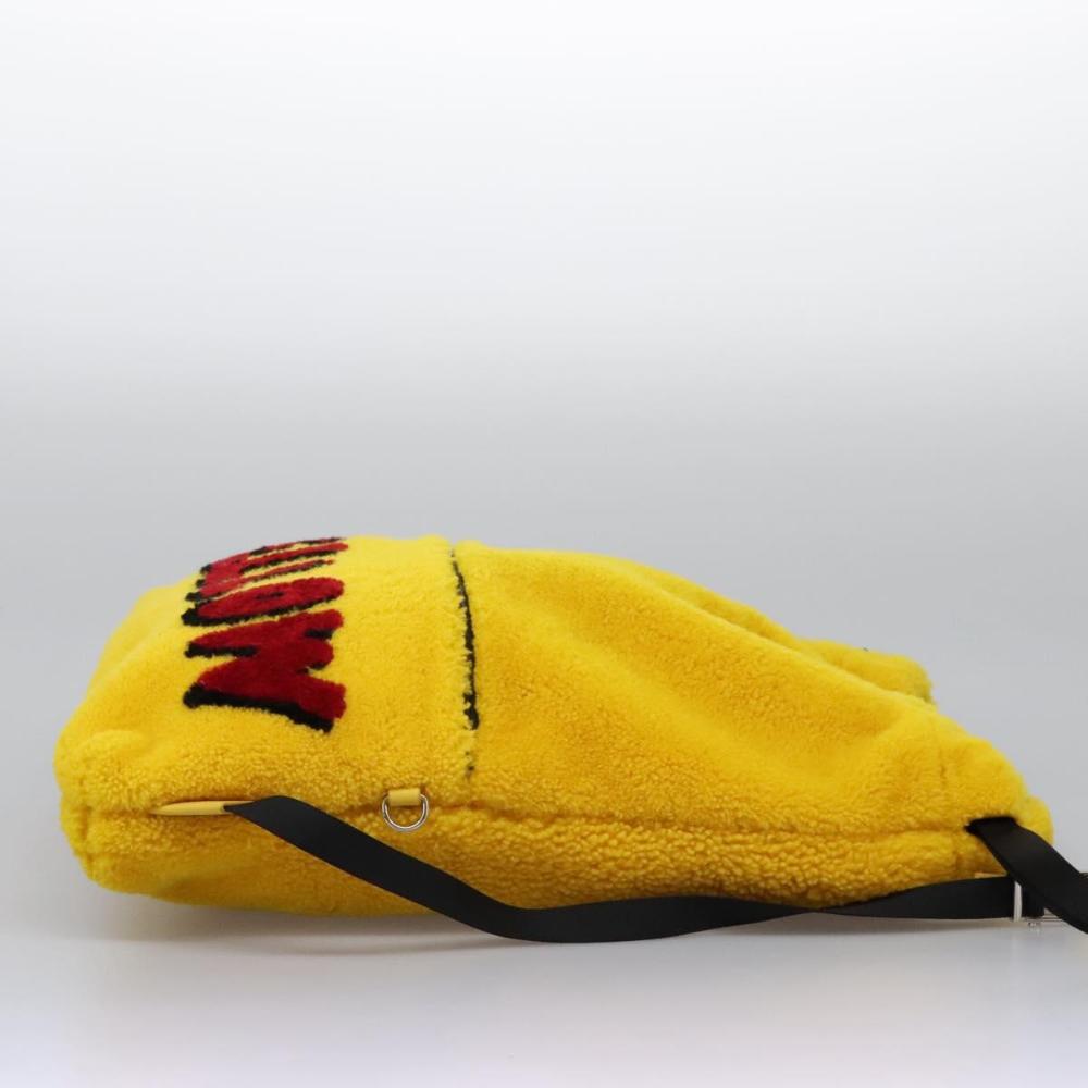 Yellow Canvas Fendi Backpack